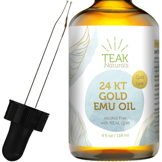 Imagem de Óleo de Emu Orgânico Australiano Teak Naturals 24K Gold - 120ml