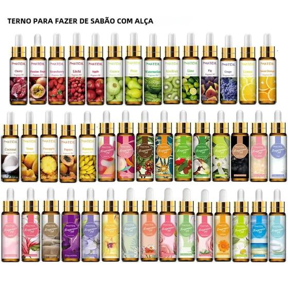 Imagem de Óleo de Fragrância para Velas - Pêssego, Coco, Baunilha, Morango (10ml)