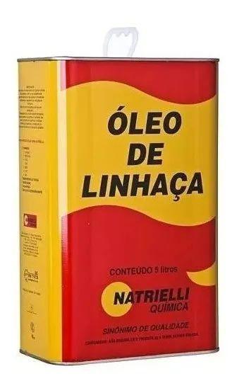 Imagem de Óleo De Linhaça 5 Litros Natrielli Madeira Impermeabilizante