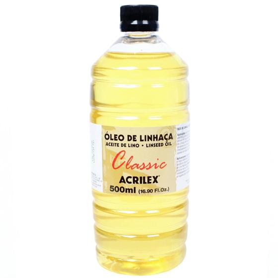 Imagem de Óleo de Linhaça Para Pintura Óleo Acrilex 500ml