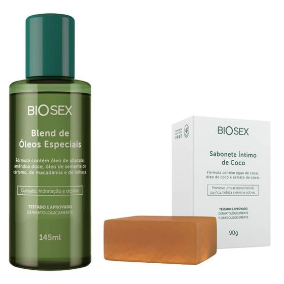 Imagem de Óleo de massagem Corporal Biosex e Sabonete Em barra KIT