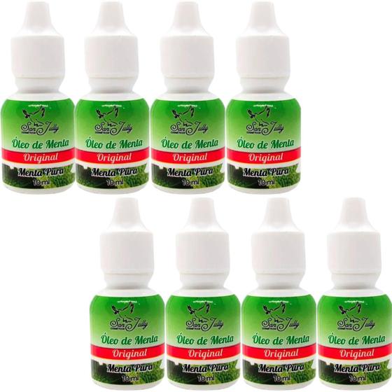 Imagem de Óleo de Menta San Jully Menta Pura Frasco 10ml Kit 8 Unidades