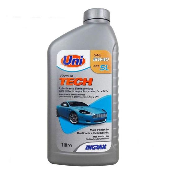 Imagem de Óleo de motor 15w40 fórmula tech api sl semissintético 1 litro uni ingrax