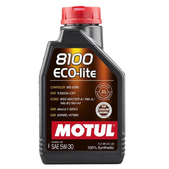 Imagem de Óleo de Motor Alta Economia Motul 8100 Eco-Lite 5W-30 Api Sp-Rc Sintético 1 Litro