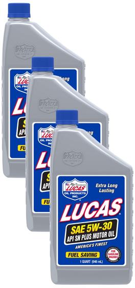 Imagem de Óleo de motor Lucas Oil 10474 SAE 5W-30 1 litro (946mL) x3