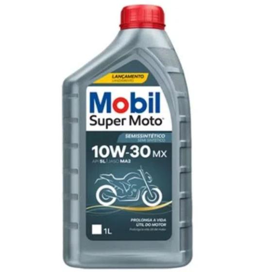 Óleo De Motor Mobil Super Moto 10w30 Semi Sintético 4t 1lt ...
