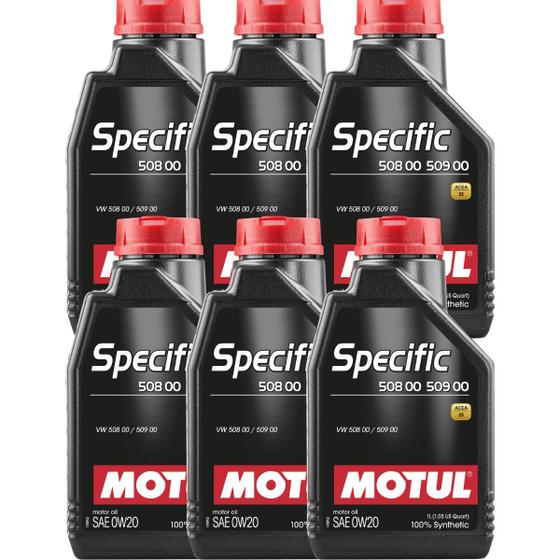 Imagem de Óleo de Motor Motul Specific 508 00 509 00 0W20 - Volkswagen Golf Passat Tiguan Audi A3 A4 A5 A6 - 6 Litros