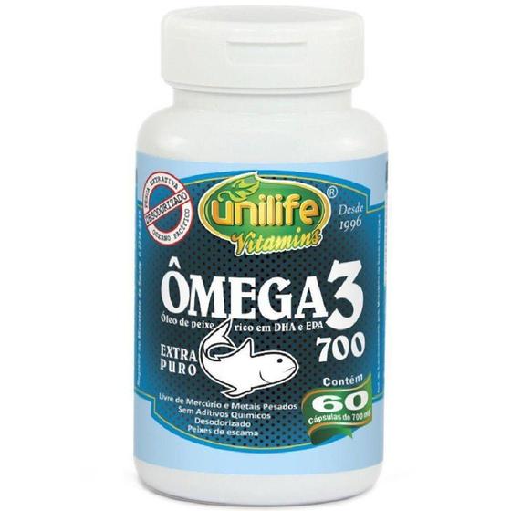 Imagem de Óleo de Peixe Ômega 3 700mg 60 cáps - Unilife