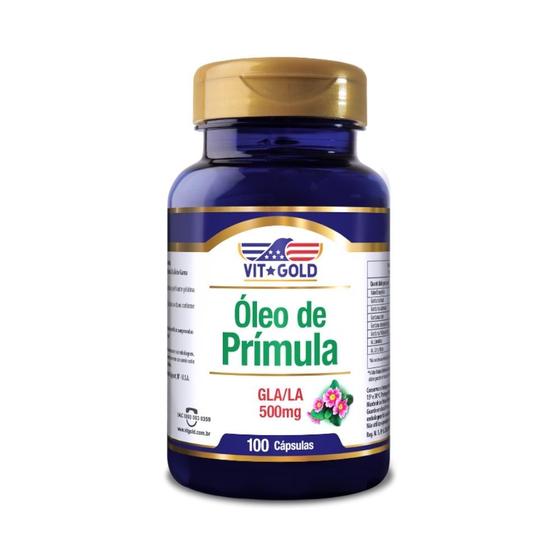 Imagem de Óleo de Prímula GLA/LA 500 mg Vitgold 100 cápsulas
