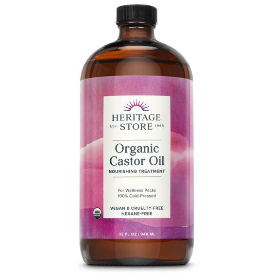 Imagem de Óleo de rícino HERITAGE STORE Organic 32ml Cuidado nutritivo para o cabelo