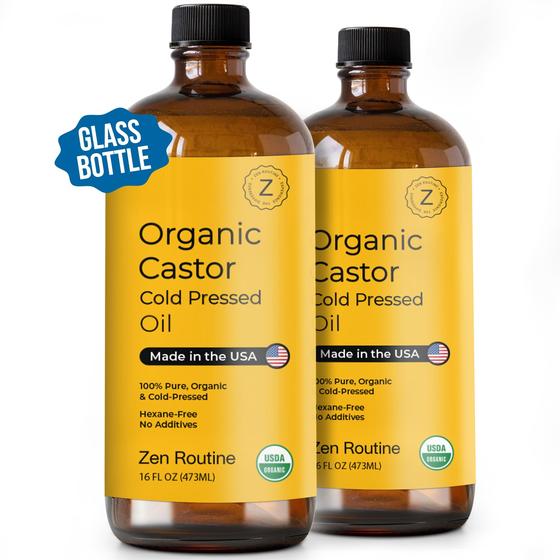Imagem de Óleo de Rícino Orgânico Zen Routine - 480ml (Pack com 2) - Prensado a Frio