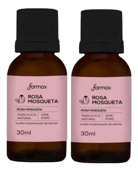 Imagem de Óleo De Rosa Mosqueta 100% Puro 30ml Farmax KIT C/2 UN