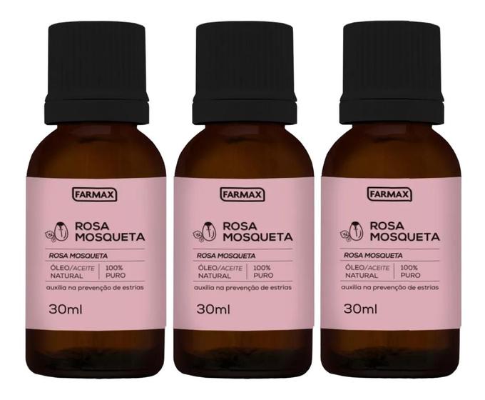 Imagem de Óleo De Rosa Mosqueta 100% Puro 30ml Farmax KIT C/6 UN