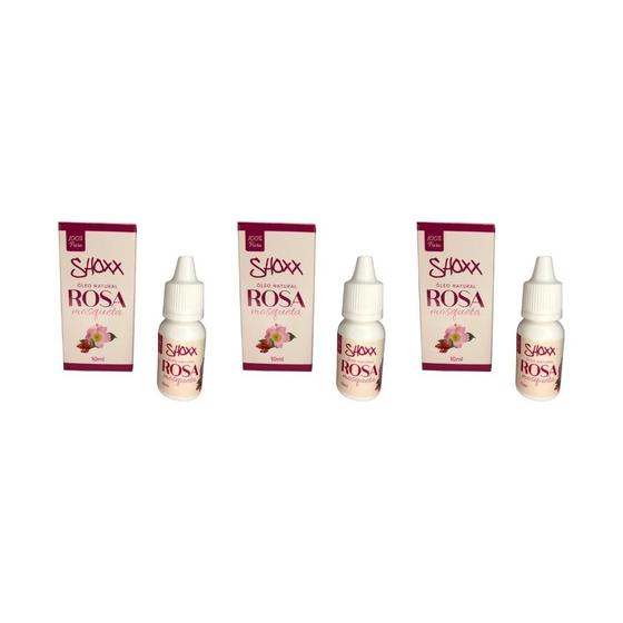 Imagem de Oleo De Rosa Mosqueta Shoxx 10Ml - Kit C/3Un