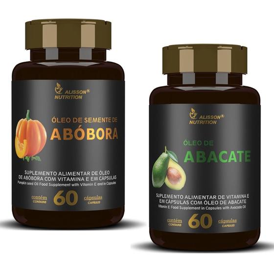 Imagem de Óleo de Semente de Abobora com Óleo de Abacate 60+60 cápsulas softgels - Alisson Nutrition