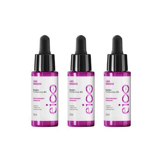 Imagem de Oleo Eico Capilar 30ml Pro Booster Liso Magico - Kit C/ 3un