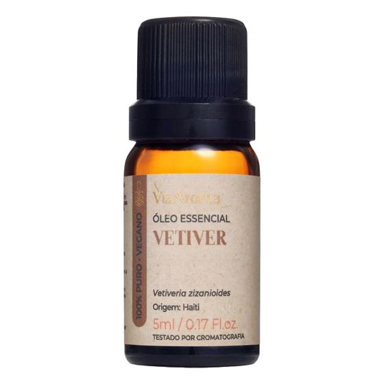 Imagem de Óleo Essencial 5ml Essência Vetiver Puro 100% Natural Aroma