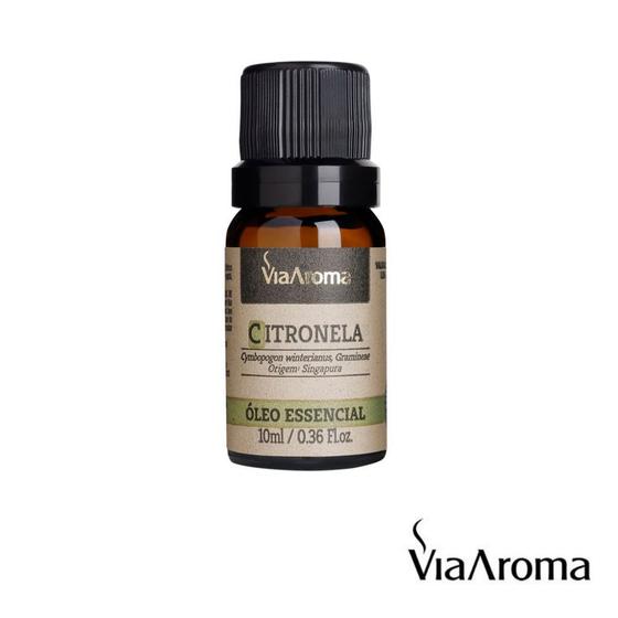 Imagem de Oleo Essencial Citronela Via Aroma 10 ml Puro Aromaterapia