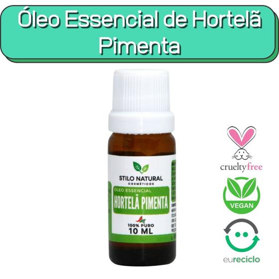 Óleo Essencial de Hortelã Pimenta mL Puro STILO NATURAL COSMÉTICOS Óleos Essenciais