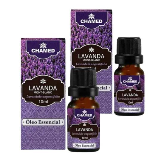 Imagem de Óleo Essencial de Lavanda - 2 frascos com 10ml   100%  Puro     Chamed