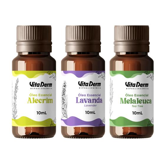 Imagem de Óleo essencial de lavanda, alecrim e melaleuca 10ml Vita Derm