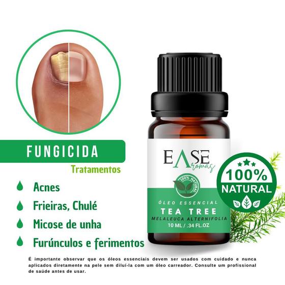 Imagem de Óleo essencial de Melaleuca Fungos e Micoses 10ml Ease Aromas 100% puro e natural