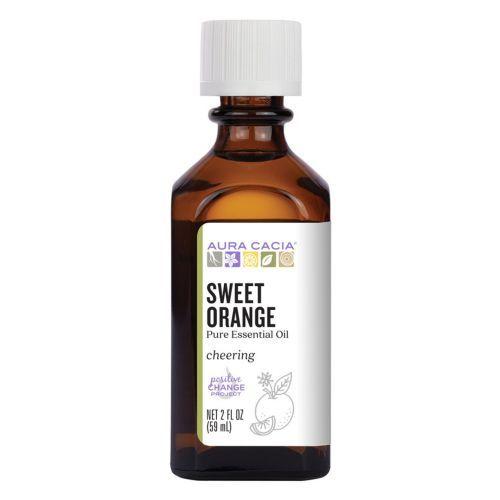 Imagem de Óleo Essencial Doce de Laranja (Citrus sinensis) 2OZ por Aura Cacia (Pacote com 2)