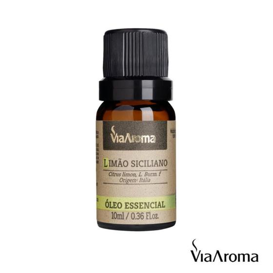 Imagem de Óleo Essencial Limão Siciliano Via Aroma Para Aromaterapia Puro 10 Ml