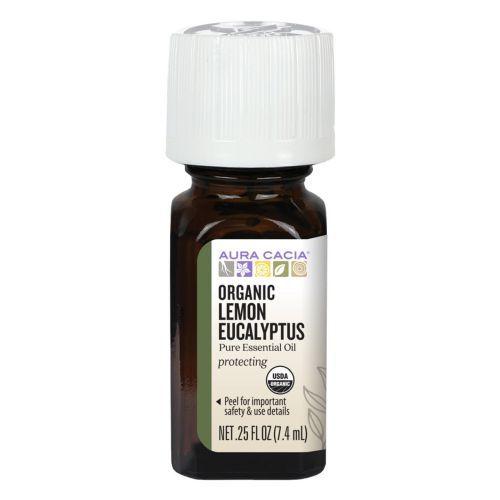 Imagem de Óleo Essencial Orgânico de Eucalipto Limão 0,25 Oz por Aura Cacia (Pacote com 6)