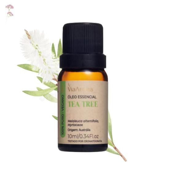 Imagem de Óleo Essencial Tea Tree (Melaleuca) Via Aroma 10ml - 100% Puro e Natural - Aromaterapia