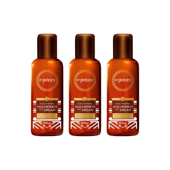 Imagem de Oleo Fixed Corporal Hialuronico Com Argan 120ml - Kit C/ 3un