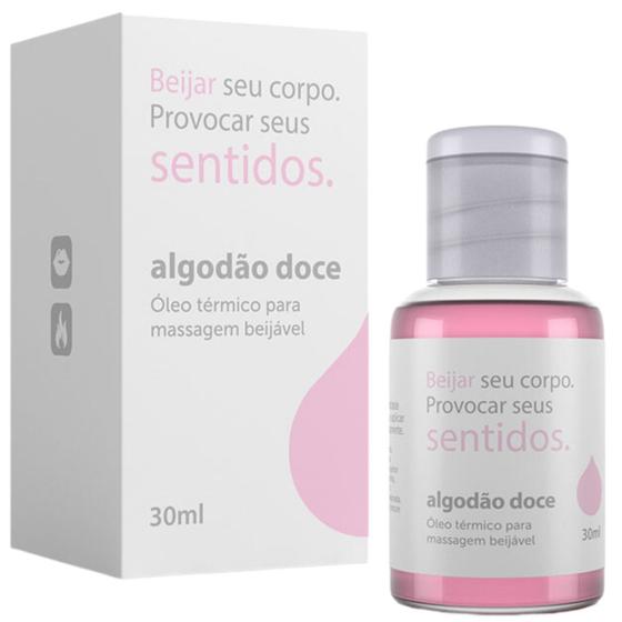 Imagem de Óleo Gel Corporal Intimo Beijável Esquenta Hot Algodão Doce