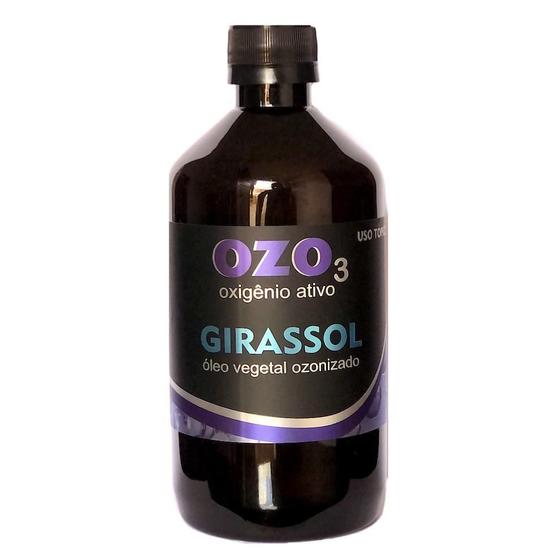 Imagem de Óleo Girassol Ozonizado Concentrado 500Ml Ozônio Vidro