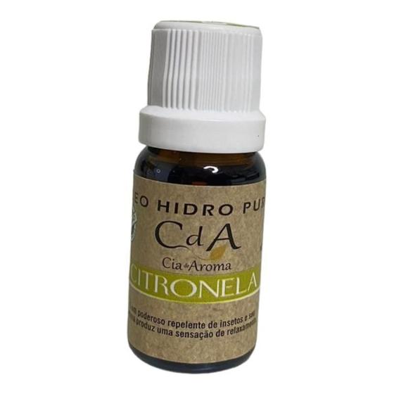 Imagem de Óleo Hidrossolúvel Citronela Puro Para Umidificadores 10Ml