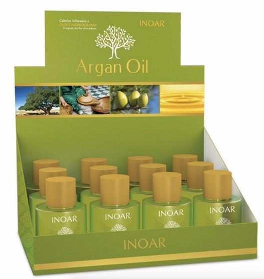 Imagem de Óleo Inoar Argan Oil System antifrizz de 7mL - Caixa Com 12 Unidades