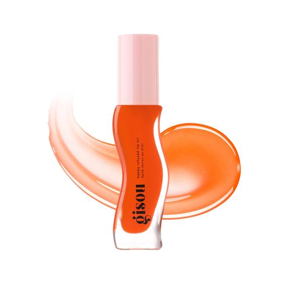 Imagem de Óleo labial Gisou Honey Infusion Hydrating 8mL Sheer Hot Coral