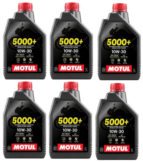 Imagem de Óleo lub. Motul 5000 10w30 4t 1L Hc-tec Semissintético Honda Cb300 6 Unidades