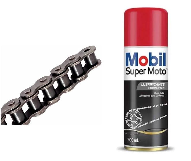 Óleo Lubrificante Corrente Mobil Spray Chain Lub 200 ml Moto Cg Titan ...