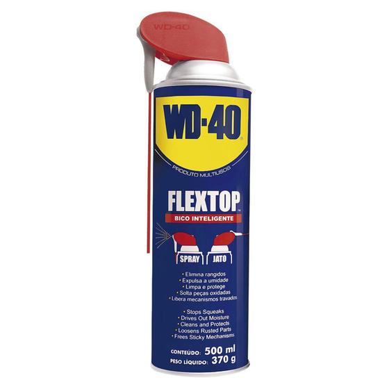 Óleo lubrificante/desengripante wd40 flex top 500ml 370g Menor preço em Óleo lubrificante/desengripante wd40 flex top 500ml 370g