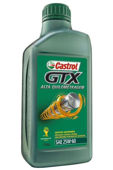 Imagem de Óleo Lubrificante do Motor Castrol GTX Alta Quilometragem 25W60 Anti-Borra - 1L