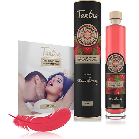 Oleo Massagem Corporal Beijável Tantra Morango Pena e Manual Menor preço em Oleo Massagem Corporal Beijável Tantra Morango Pena e Manual