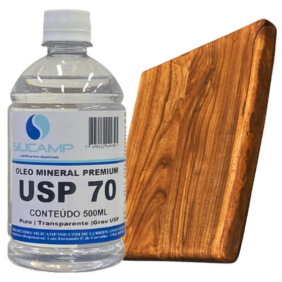 Imagem de Oleo Mineral Grau Usp para Selar Tabua De Carne Churrasco 500ml