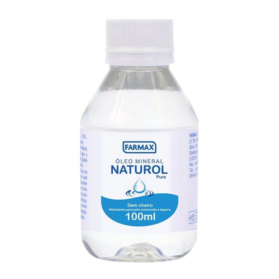 Imagem de Oleo Mineral Naturol Farmax Frasco Com 100Ml De Oleo De Uso Dermatologico