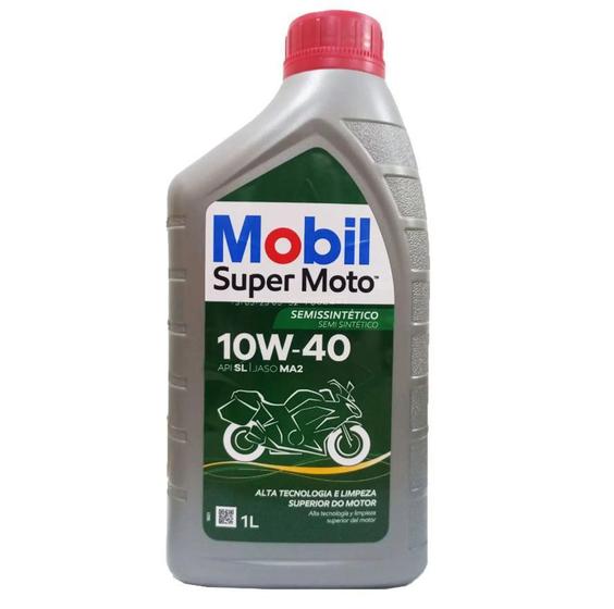 Imagem de Óleo Mobil 10w40 Mx Litro Super Moto Power Semi Sintético