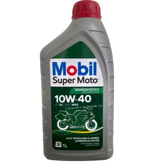 Imagem de Oleo Mobil 10w40 Mx Super Moto Power Semissintético 1 Litro