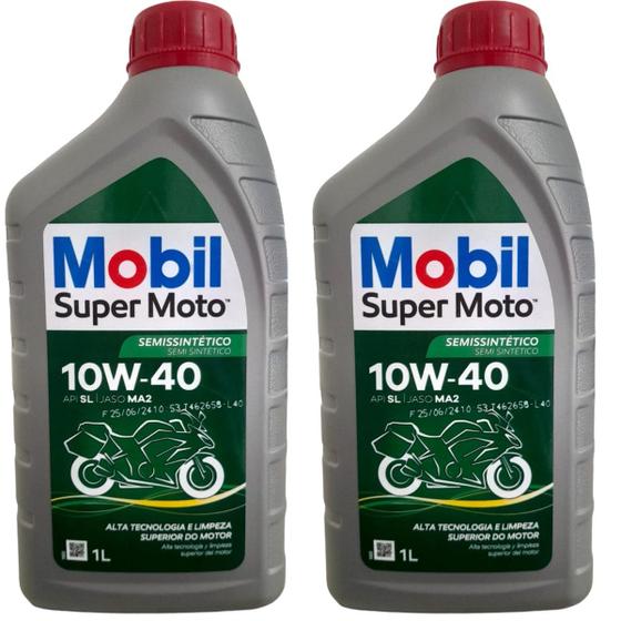 Imagem de Oleo Mobil 10w40 Mx Super Moto Power Semissintético 2 Litros