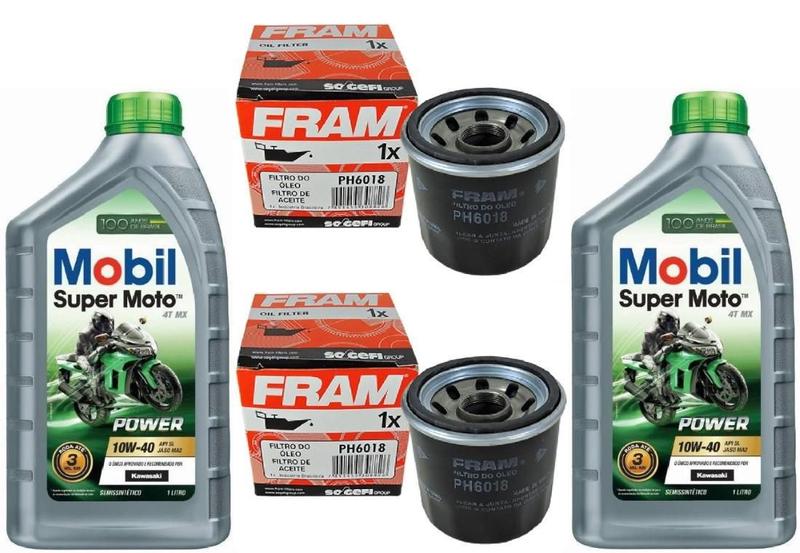 Imagem de Óleo Mobil 10W40 Semi Sintético 2L 2 Filtro Óleo Fram