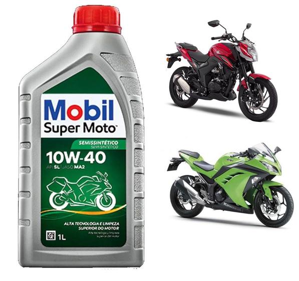 Óleo Mobil 4t Mx Semi Sintético 10w40 Ma2 Api Sl Original Kawasaki 1 Litro Menor preço em Óleo Mobil 4t Mx Semi Sintético 10w40 Ma2 Api Sl Original Kawasaki 1 Litro