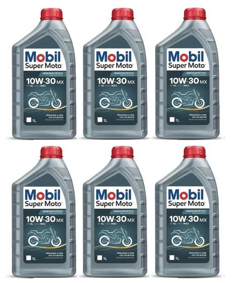 Oleo Mobil Moto 10w30 Semi Sintético Jaso Ma Kit 06 Unidades de 1 litro Menor preço em Oleo Mobil Moto 10w30 Semi Sintético Jaso Ma Kit 06 Unidades de 1 litro