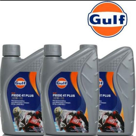 Óleo Moto 10w30 4t Gulf Pride Semi Sintetico Api Sl Jaso Ma2 Menor preço em Óleo Moto 10w30 4t Gulf Pride Semi Sintetico Api Sl Jaso Ma2